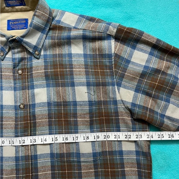 Pendleton Men Fireside Wool Button Down Flannel Shirt Multicolored Sz L - Picture 6 of 8